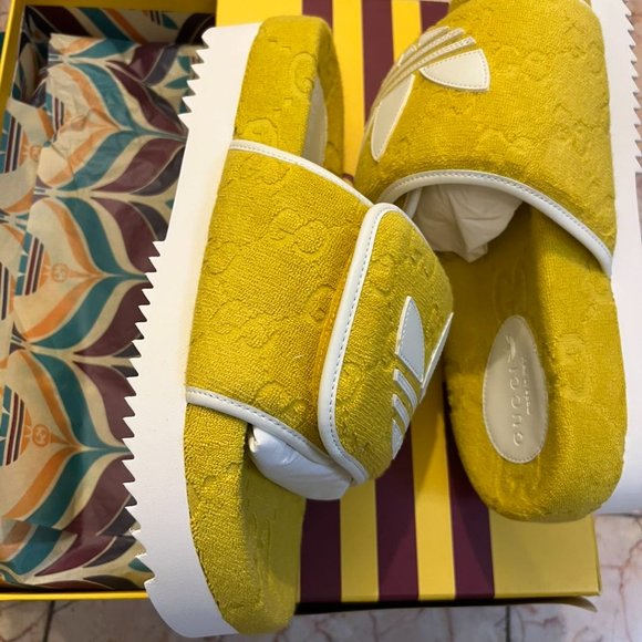 men adidas x Gucci GG Platform Sandal yellow main image 5